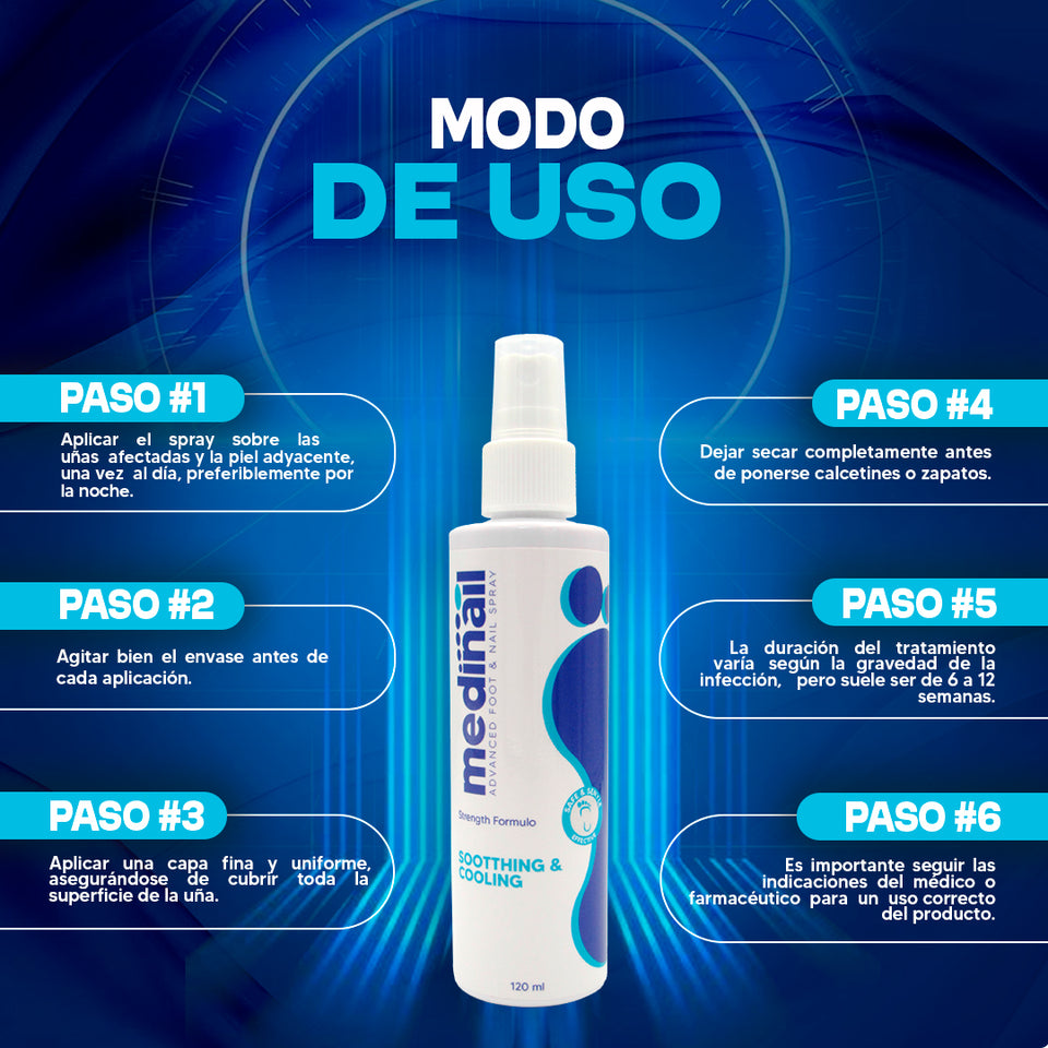 MEDINAIL - SPRAY PARA HOMGOS DE LA PIEL