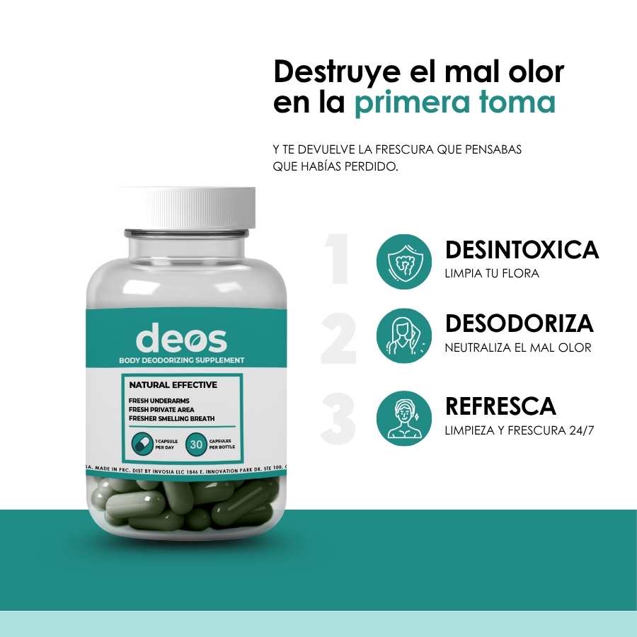 DEOS - Desodorante Corporal Interno (30 Capsulas)